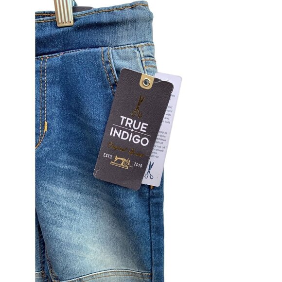 TRUE INDIGO NWT STRETCH KNIT DENIM GIRLS 5 POCKETS ALL SEASON PULL ON DRAWSTRING - Picture 6 of 13